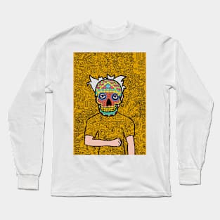 Immerse in NFT Character - MaleMask Doodle with Mexican Eyes on TeePublic Long Sleeve T-Shirt